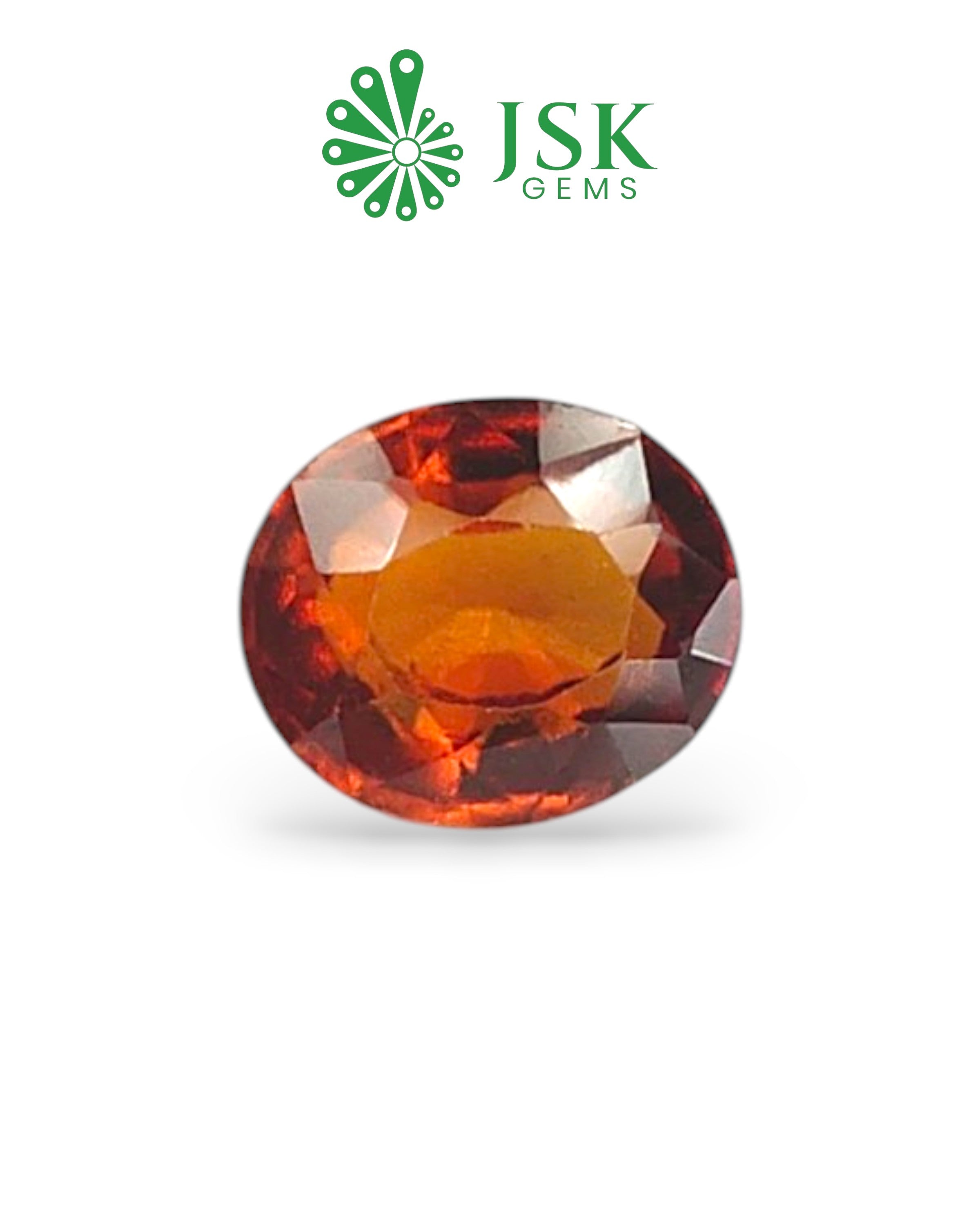 Top Grade 3.43 Ct - 3.81 Ratti Natural Ceylon Hessonite Garnet - Gomedh