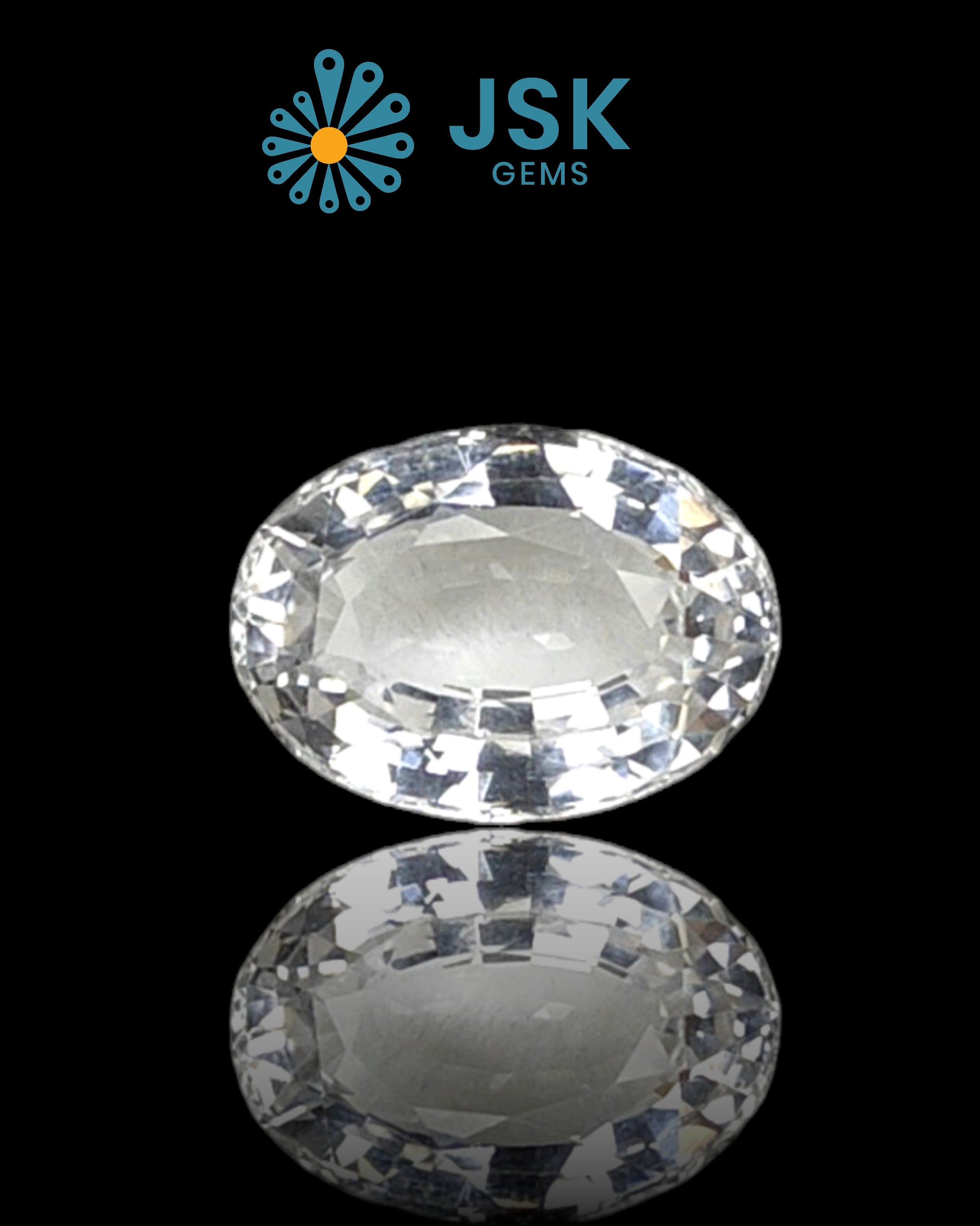 Top Grade 11.06 Ct - 12.29 Ratti  Natural White Topaz