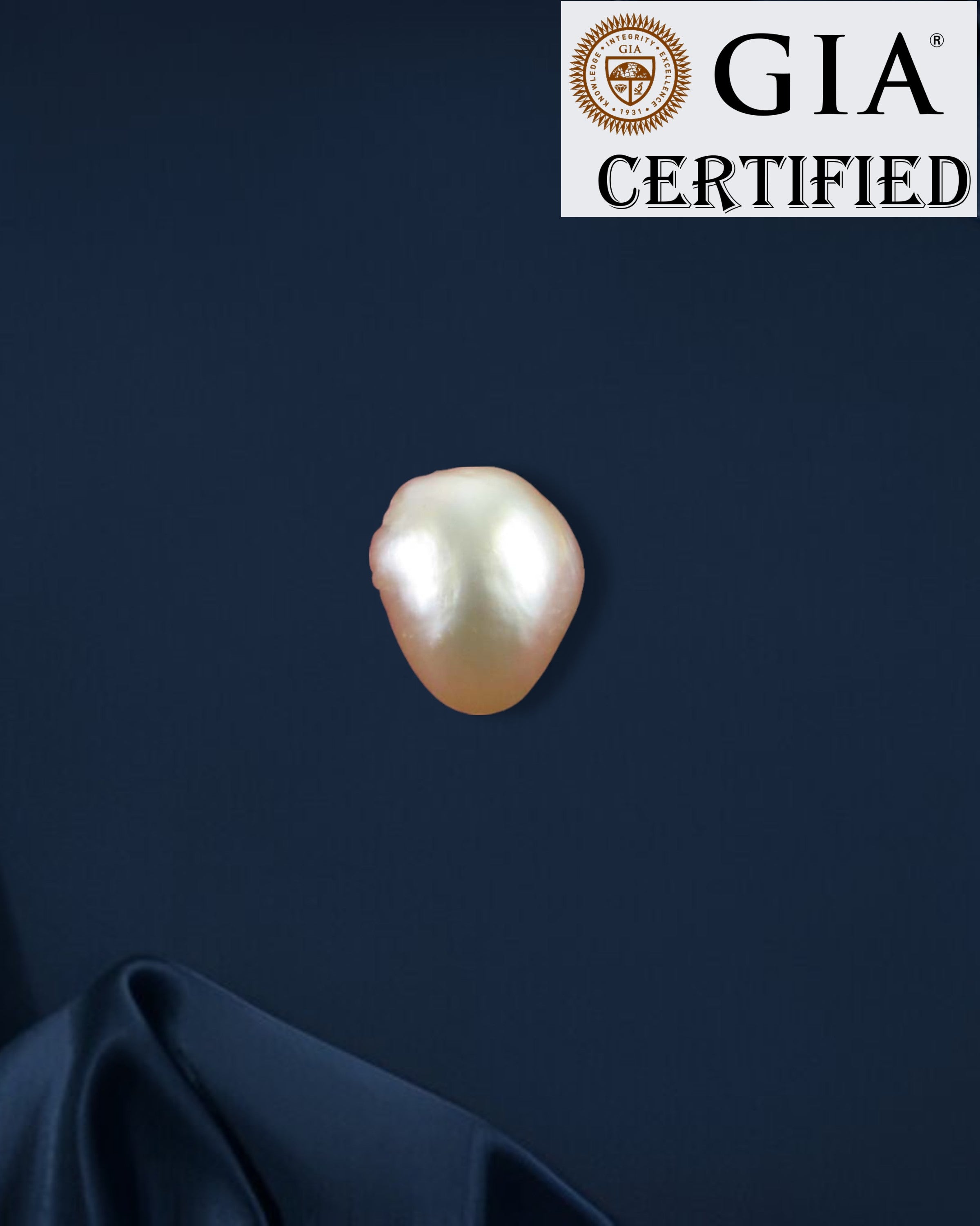 GIA Certified 4.80 Ct - 5.33 Ratti Natural Salt Water Pearl