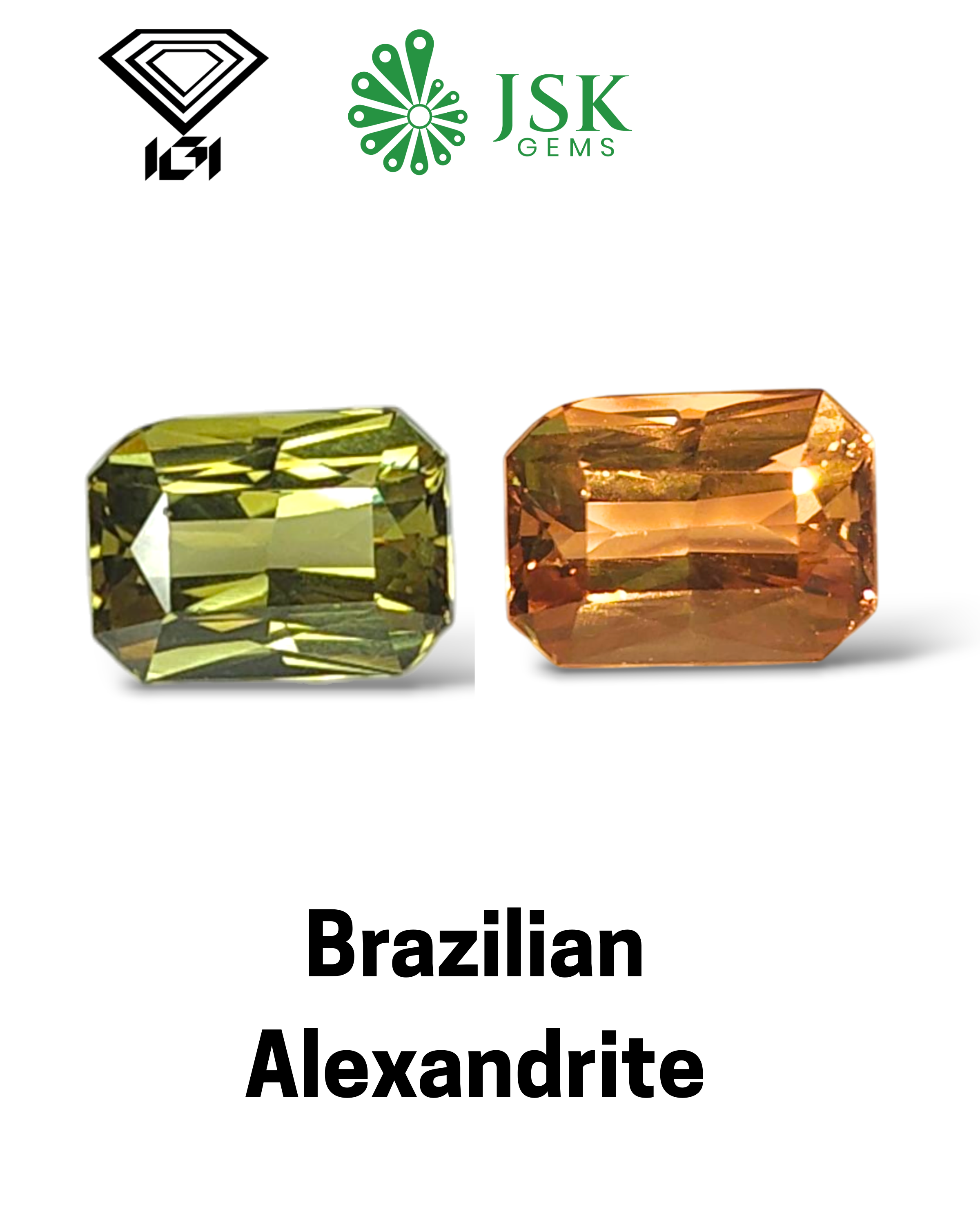IGI Certified 4.43 Ct Natural Brazil Alexandrite