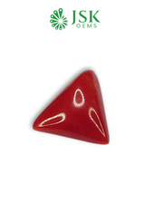 Premium Grade 6.42 Ct - 7.13 Ratti Natural Triangle Red Coral - Laal Moonga