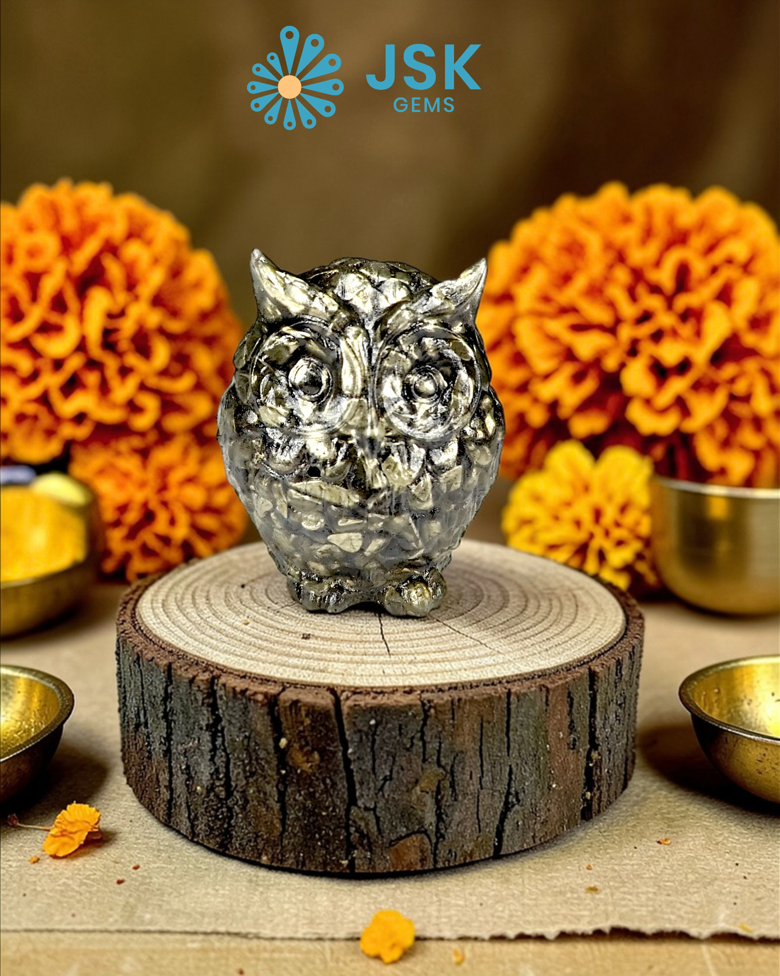 Pyrite Owl – Symbol of Wisdom, Protection & Prosperity