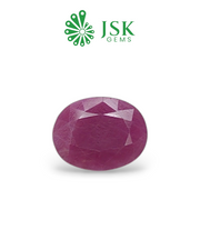 IIGJ Certified 6.83 Ct - 7.58 Ratti Unheated Untreated Natural Ruby Manik