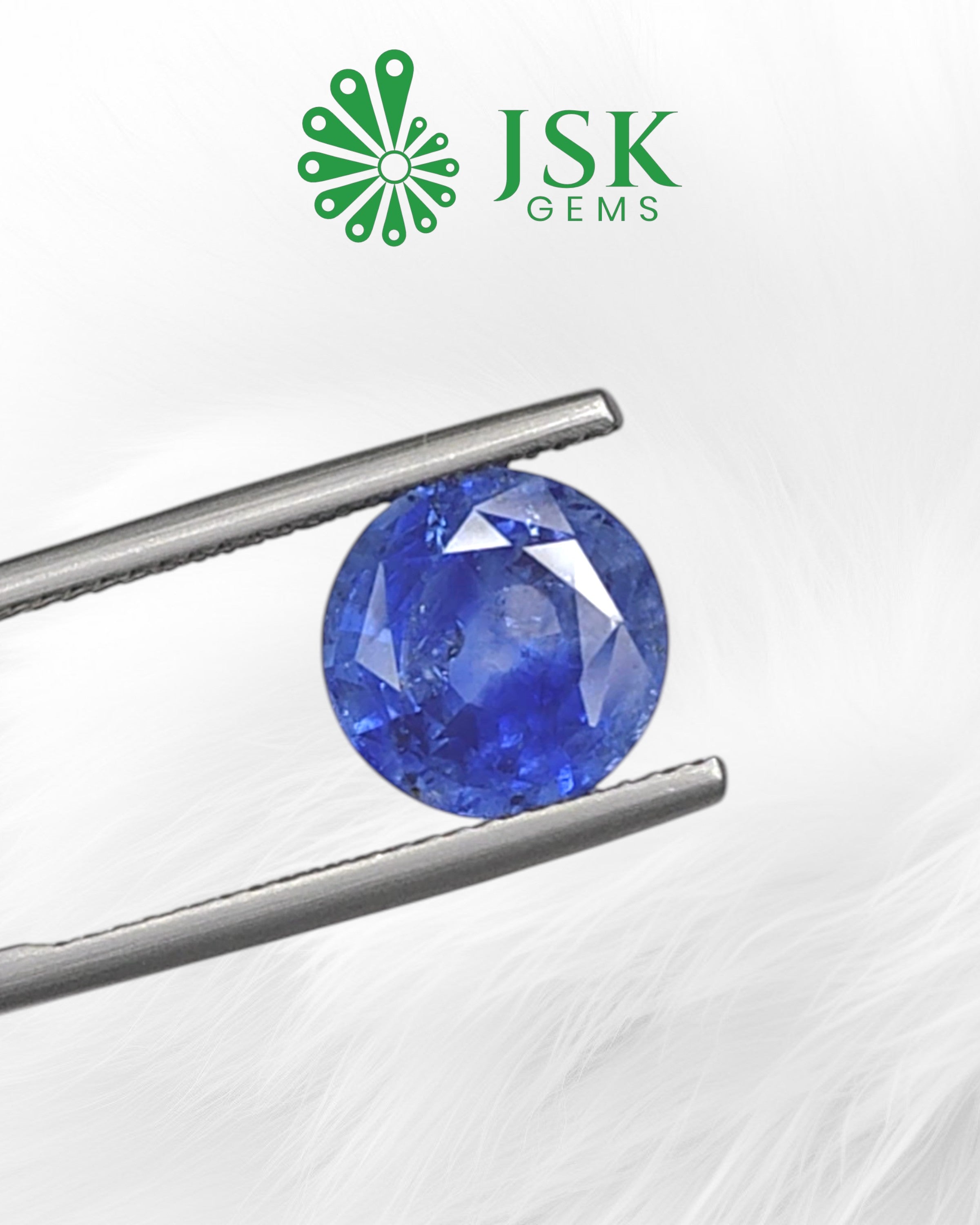 IDI Certified 4.47 Ct - 4.97  Ratti Natural Ceylon Blue Sapphire - Neelam(Round)
