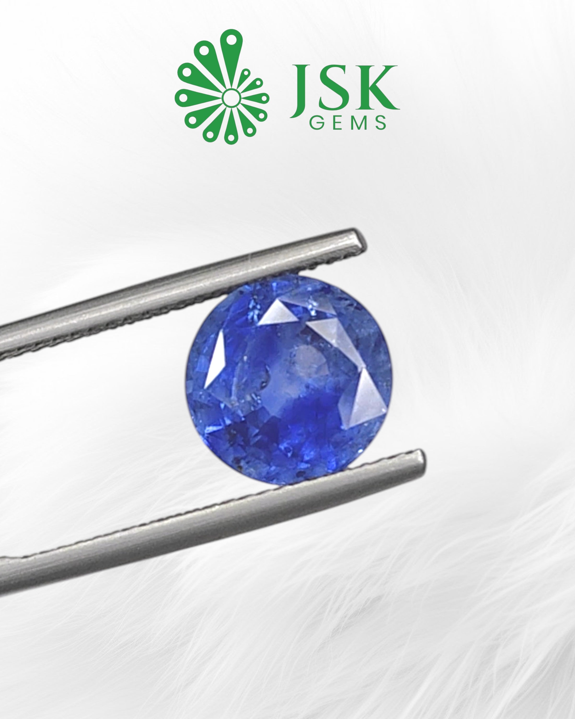 IDI Certified 4.47 Ct - 4.97  Ratti Natural Ceylon Blue Sapphire - Neelam(Round)