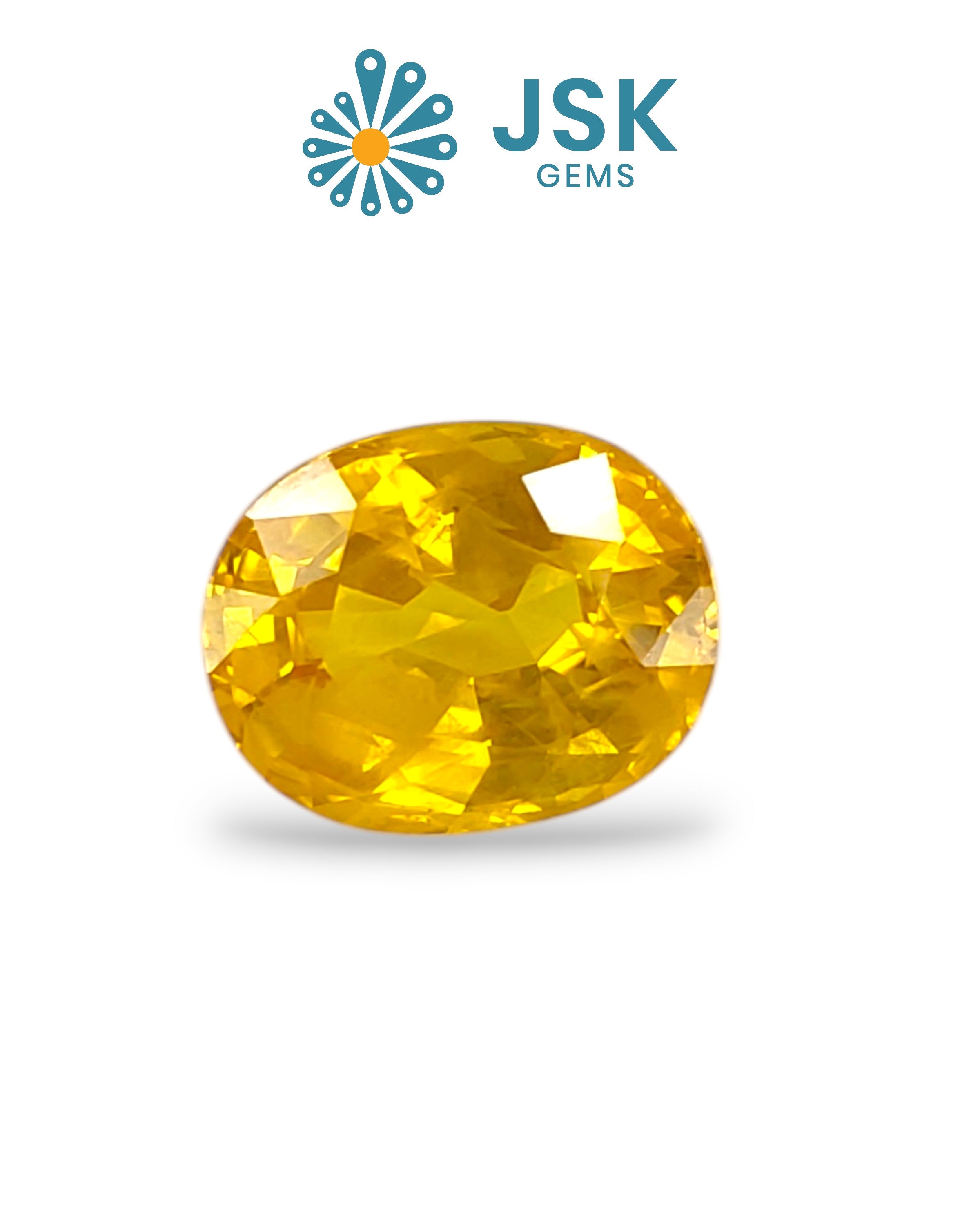 Top Grade 5.24 Ct - 5.82 Ratti Natural Bangkok Yellow Sapphire - Pukhraj