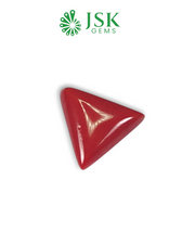 Premium Grade 5.45 Ct - 6.05 Ratti Natural Triangle Red Coral - Laal Moonga