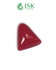 Premium Grade 5.84 Ct - 6.48 Ratti Natural Triangle Red Coral - Laal Moonga