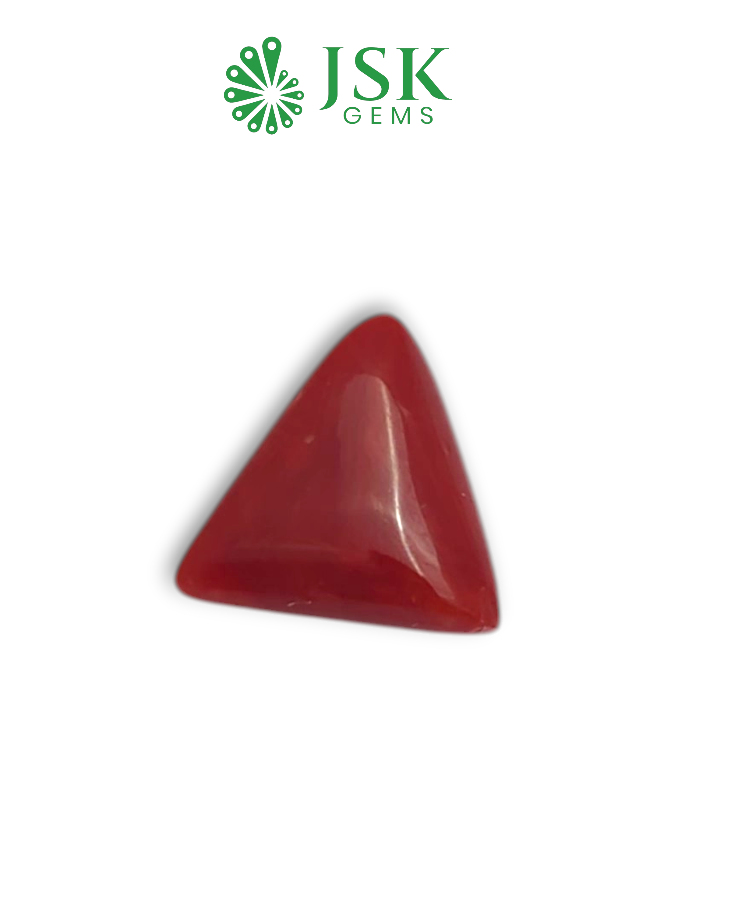Premium Grade 6.09 Ct - 6.76 Ratti Natural Triangle Red Coral - Laal Moonga
