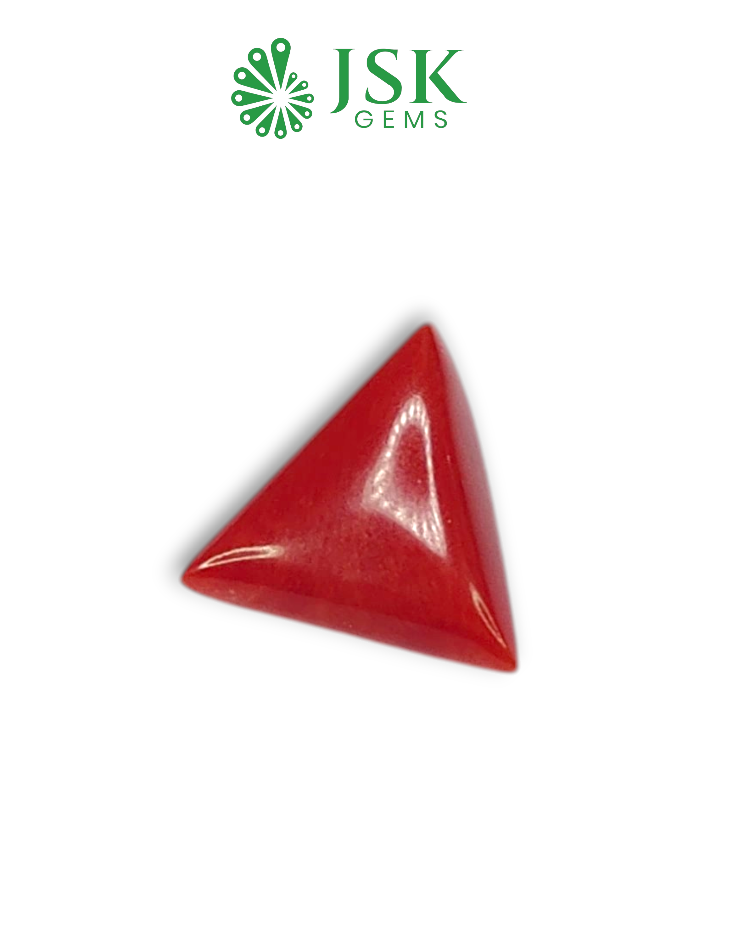 Premium Grade 5.93 Ct - 6.58 Ratti Natural Triangle Red Coral - Laal Moonga