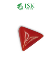 Premium Grade 3.93 Ct - 4.36 Ratti Natural Triangle Red Coral - Laal Moonga