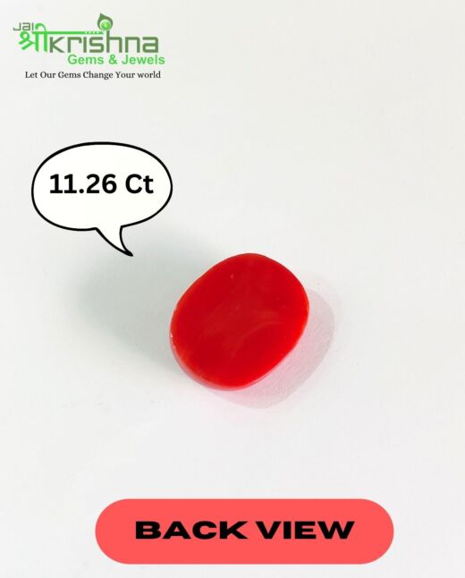 Premium Quality 11.26 Ct{12.35 Ratti} Natural Italian Red Coral/Laal Moong