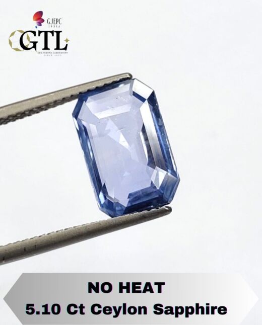 5.50 Ct{6.03 Ratti} Unheated Ceylon Blue Sapphire 