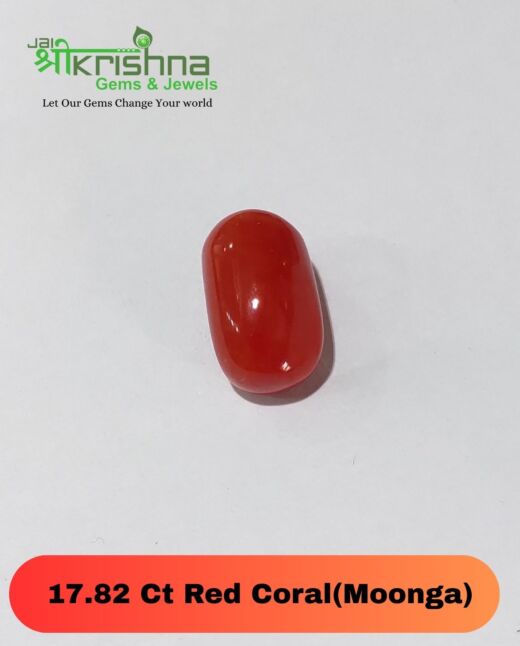 Premium Quality 17.82 Cts{19.55 Ratti} Natural Red Coral/Laal Moonga