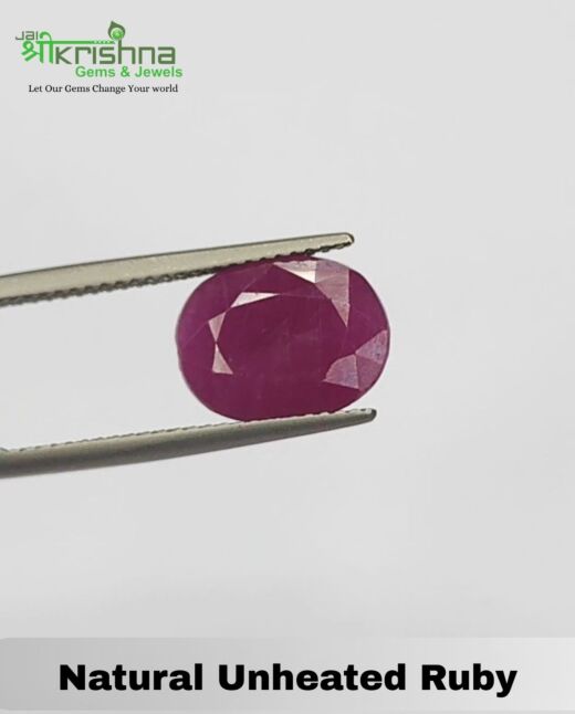 Premium Quality 4.90 Ct{5.37 Ratti} Natural Unheated Ruby/Manek