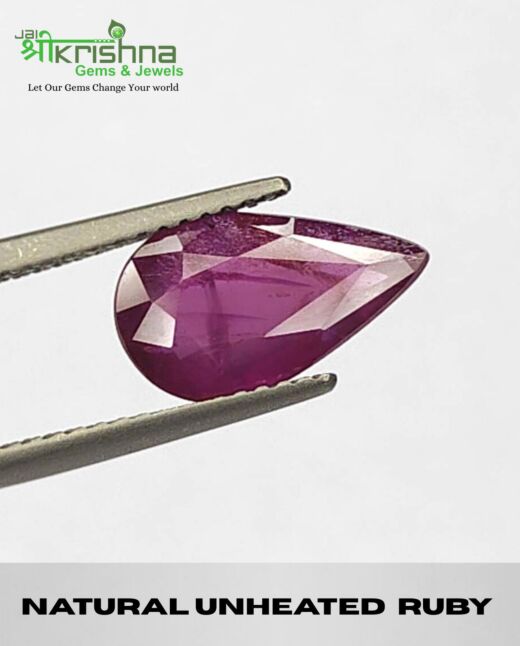 IGI Certified 2.72 Ct Natural Unheated Untreated Ruby/Manek