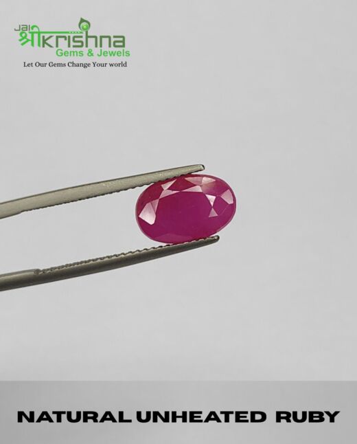 IGI Certified 4.61 Ct{5.05 Ratti} Natural Unheated Ruby/Manek