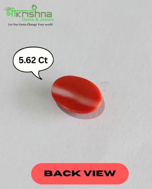 Premium Quality 5.62 Ct{6.16 Ratti} Natural Japanese Red Coral/Laal Moonga