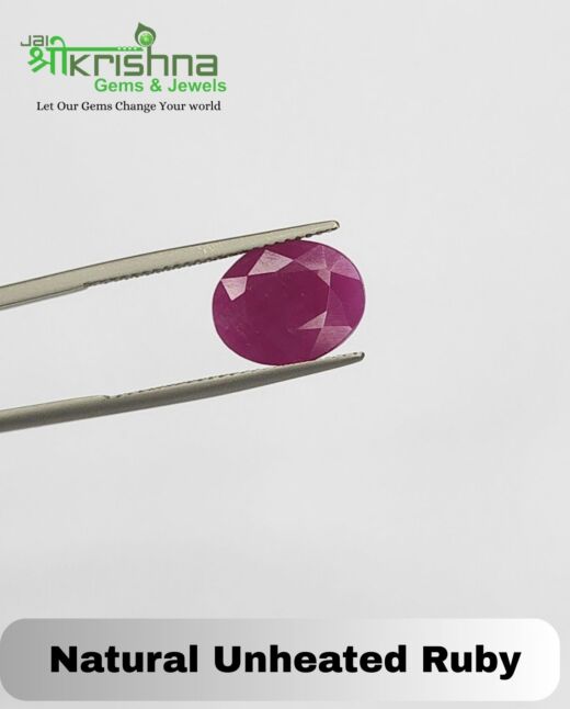 IGI Certified 5.87 Ct{6.44 Ratti} Natural Unheated Ruby/Manek