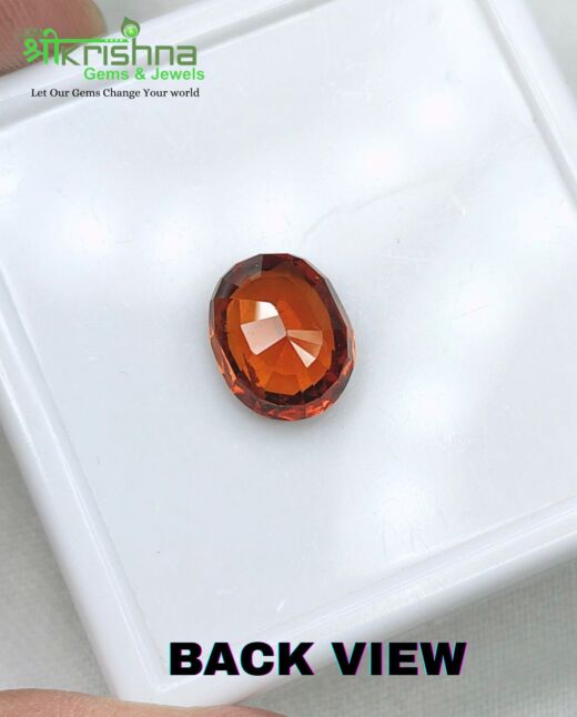TOP GRADE 6.36 CT{6.97 RATTI}NATURAL CEYLON GOMEDH/HESSONITE GARNET