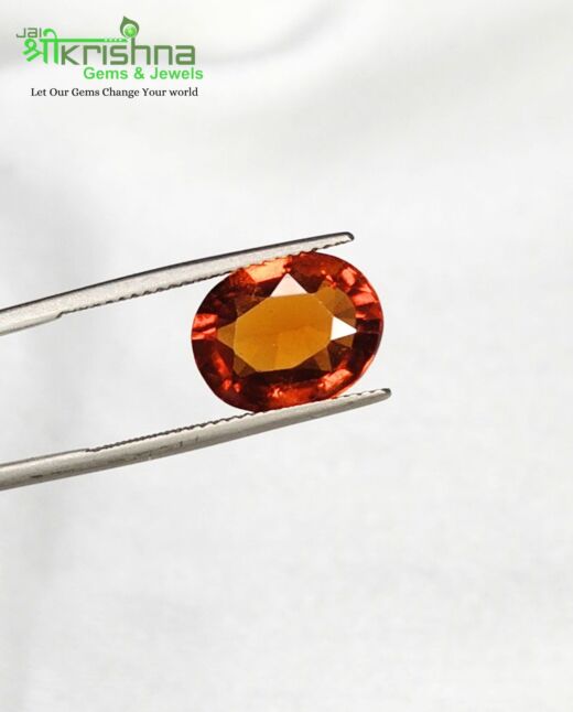 TOP GRADE 6.36 CT{6.97 RATTI}NATURAL CEYLON GOMEDH/HESSONITE GARNET