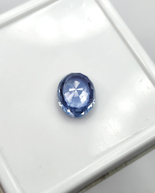 IIGJ CERTIFIED 5.16 CT{5.73 Ratti} NATURAL UNHEATED CEYLON BLUE SAPPHIRE/NEELAM